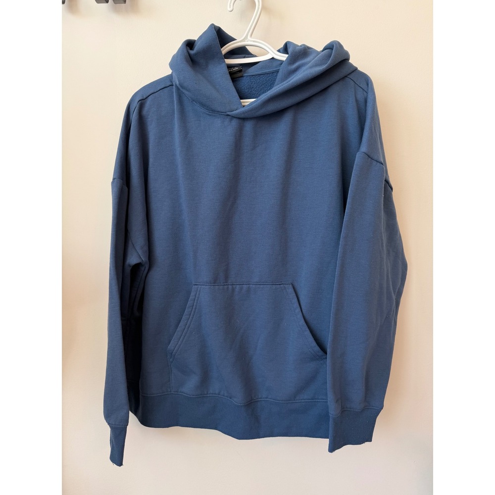 Athletic Works Boys XL 16-18 Blue Pullover Hoodie Sweatshirt Fleece Lined Pocket